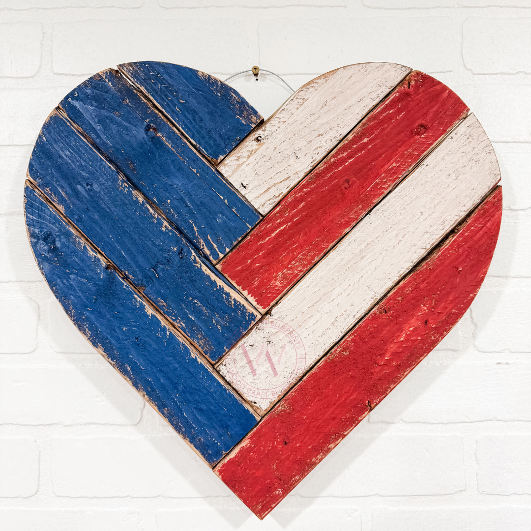 Handcrafted Herringbone Wood Heart Wall Decor