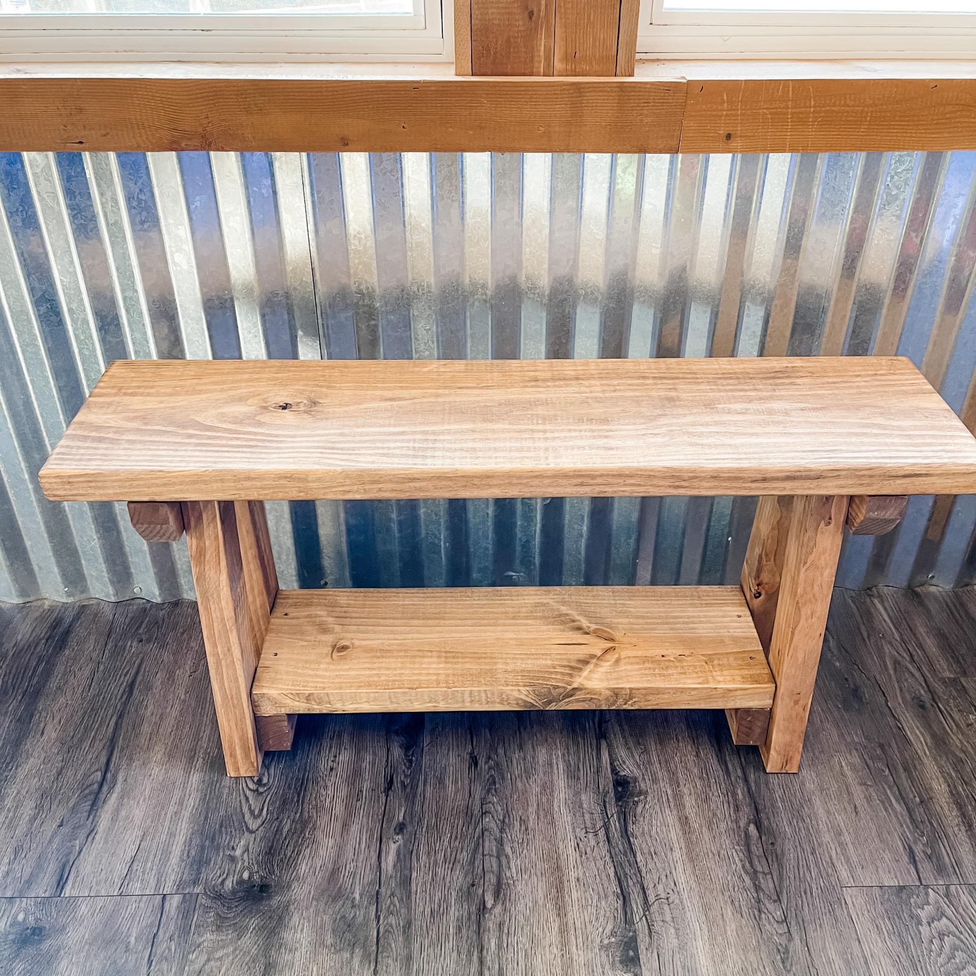 Rustic Entryway Shoe Bench