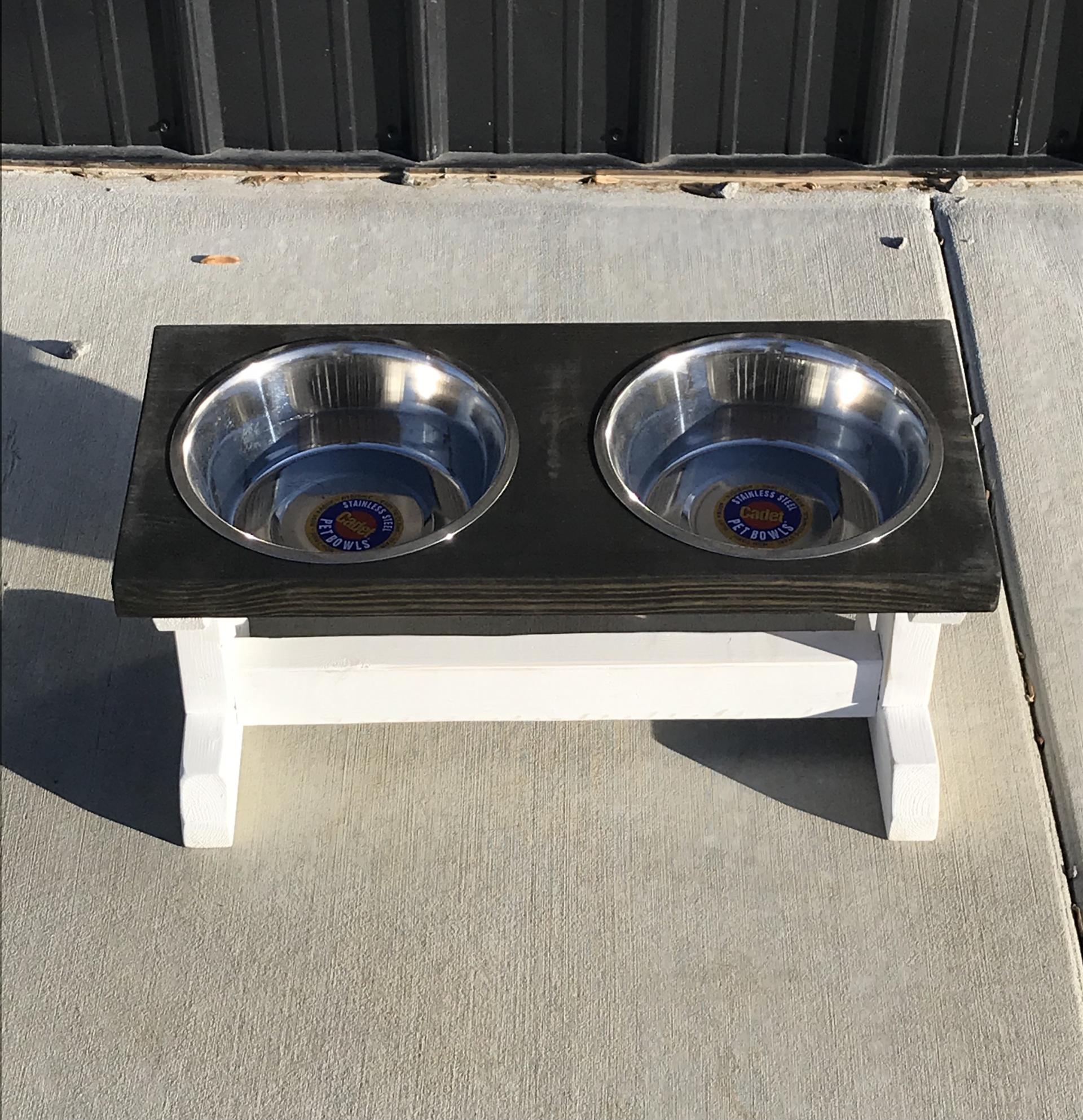 Farmhouse Elevated Dog Bowl Stand